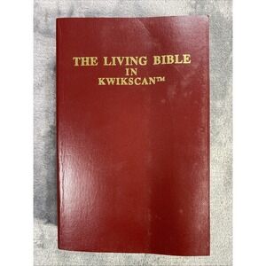 Vintage The Living Bible in Kwikscan 1989 Paperback Red FIRST EDITION